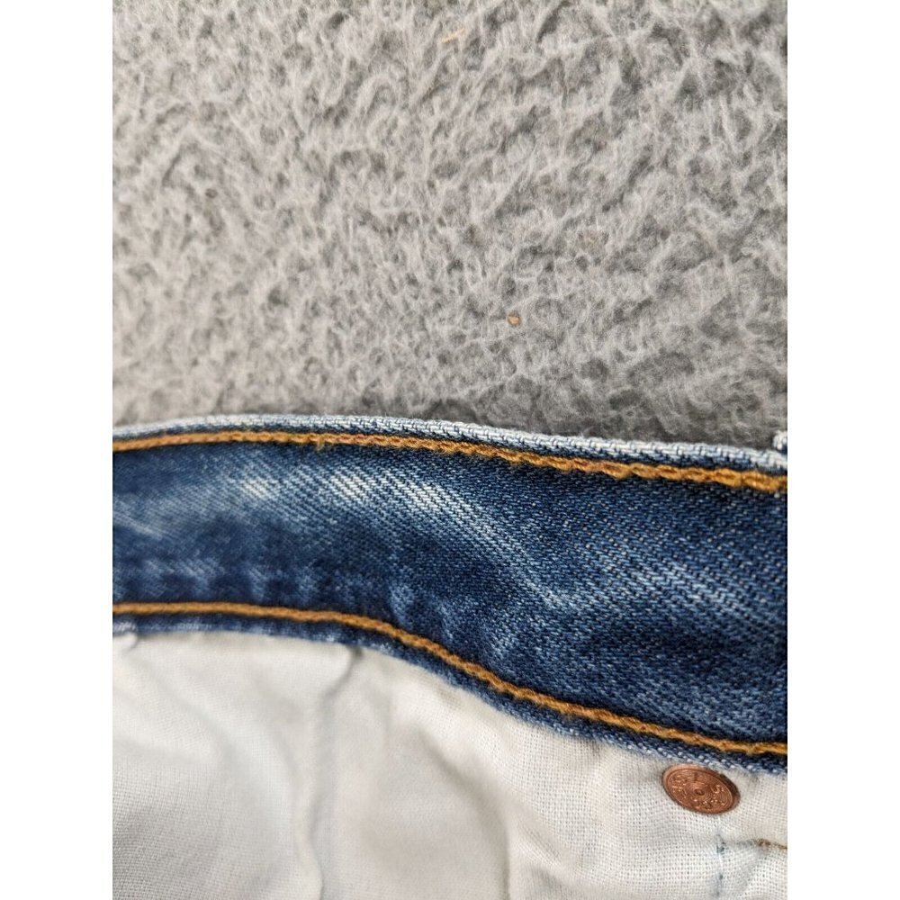 Levi's Jeans Mens 38x36 (Actual 35x32) 501 XX Button Fly Distressed Y2K Blue - Picture 14 of 16